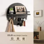 Key holder round Wood Environmentally friendly For Living room Hallway Wall mounted 29 11cm tag1
