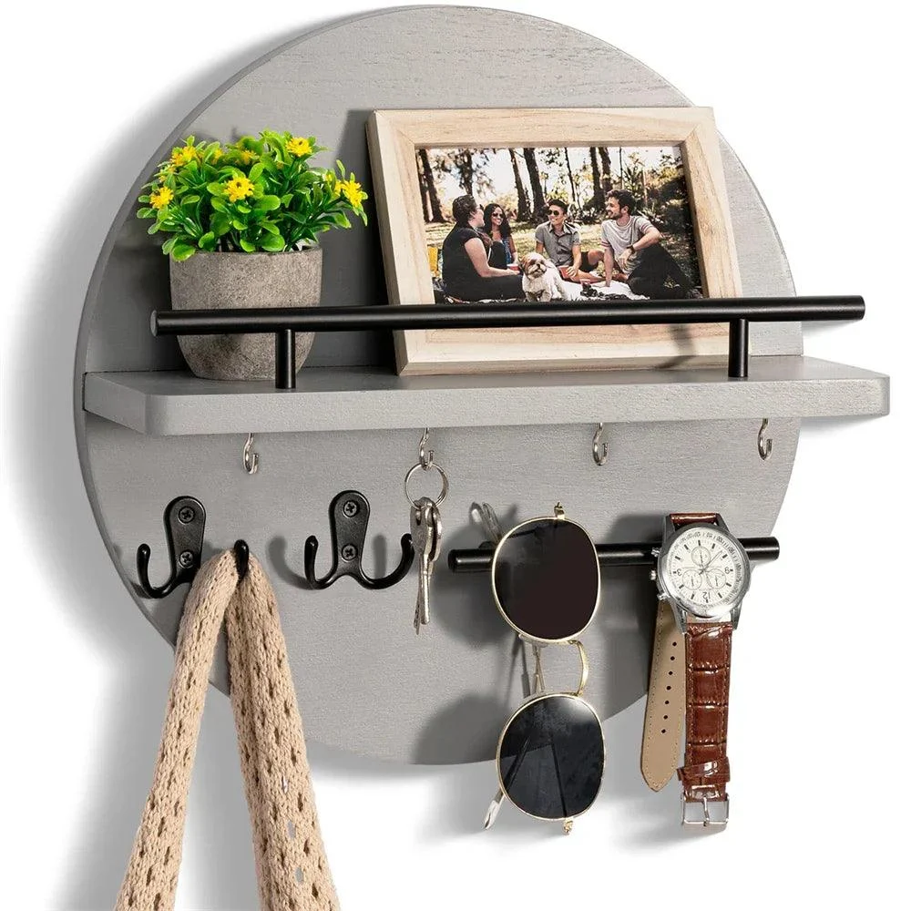 Key holder round - Wood - Environmentally friendly - For Living room/Hallway - Wall mounted - 29*11cm -  - #tag1#