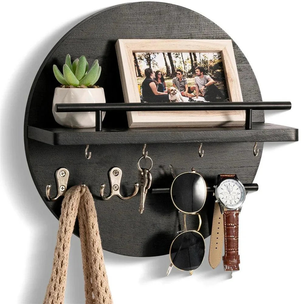 Key holder round - Wood - Environmentally friendly - For Living room/Hallway - Wall mounted - 29*11cm -  - #tag1#