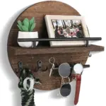 Key holder round Wood Environmentally friendly tag1