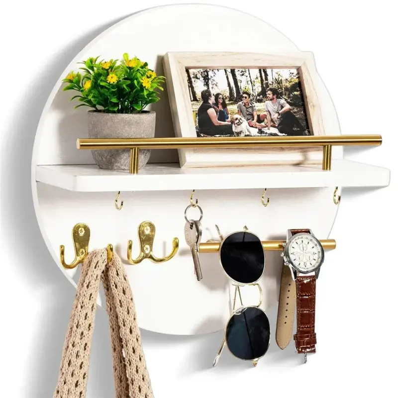 Key holder round Wood Environmentally friendly tag1