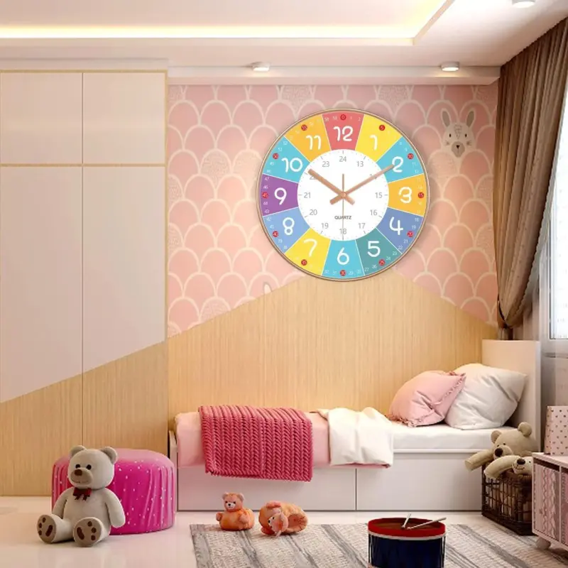 Kids Bedroom Nursery Silent Wall Clock 12 Inches