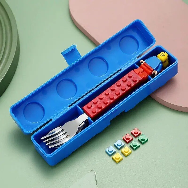 Kids Building Bricks Spoon & Fork Set -  - #tag1#