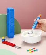Kids Building Bricks Spoon Fork Set tag1