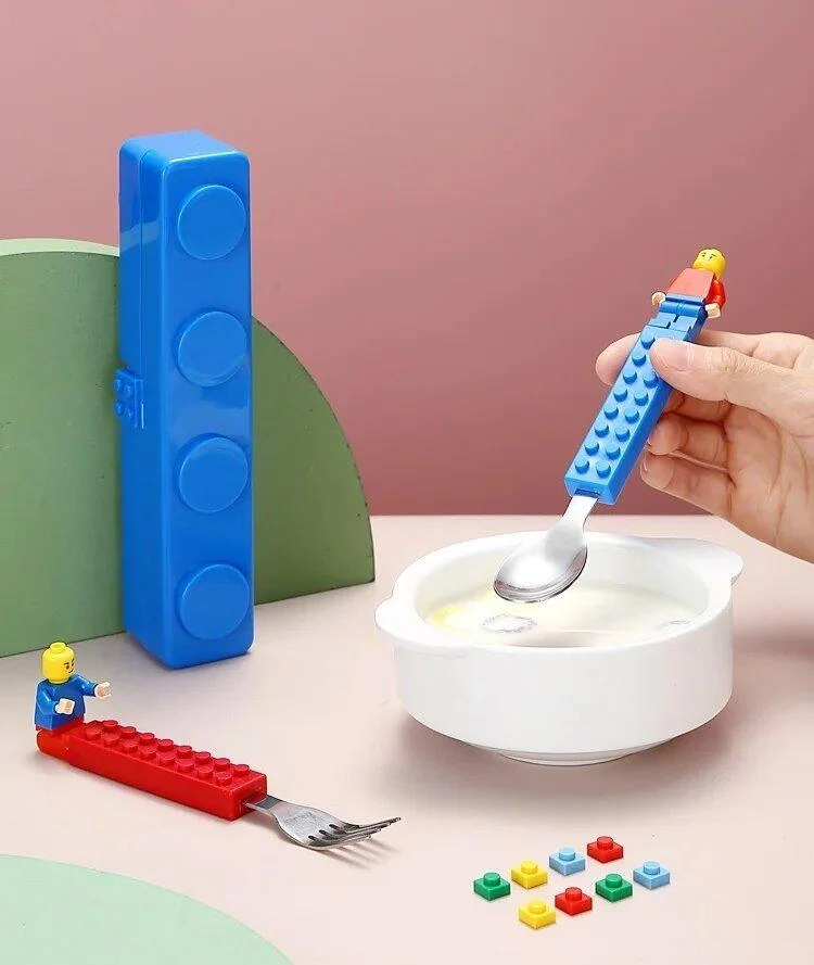 Kids Building Bricks Spoon & Fork Set -  - #tag1#