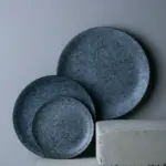 Kinglang round dinner plate home use ceramic dish grey marble color solid plate wholesale ea994bb1 2bd0 4d11 bc69 978256c04ff6