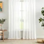 Kira White Cotton Blend Sheer Curtains Soft Roof tag1