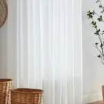 Kira White Cotton Blend Sheer Curtains Soft Roof tag1