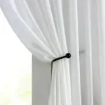 Kira White Cotton Blend Sheer Curtains Soft Roof tag1