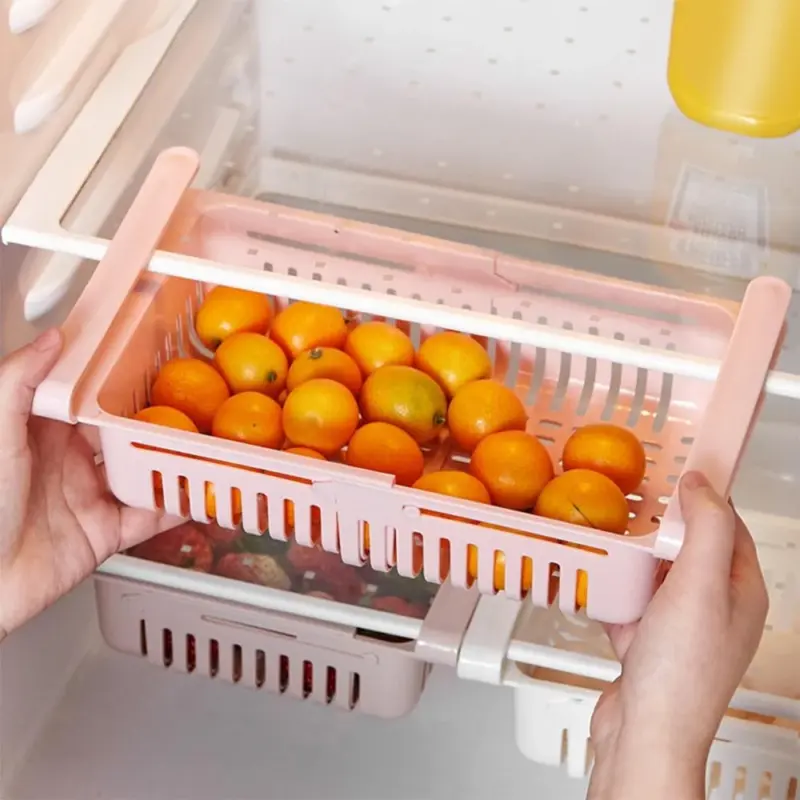 Kitchen Adjustable Stretchable Refrigerator Organizer Drawer Basket Refrigerator Drawers Vegetable Storage Rack Holder a53f6a21 ce4a 4c52 9396 4cc65391c432