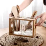 Kitchen Storage Breathable Wood Tableware Organizer Chopstick Cage Household Rack for Cultery 00e8d38e d31a 4a74 b1d7 b7e5c75450f0