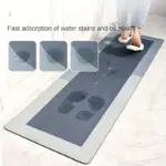 Kitchen Absorbent Mat Non Skid Waterproof Wipeable Comfort Standing Kitchen Rugs and Mats Wipeable Wash Free Long Strip Carpet