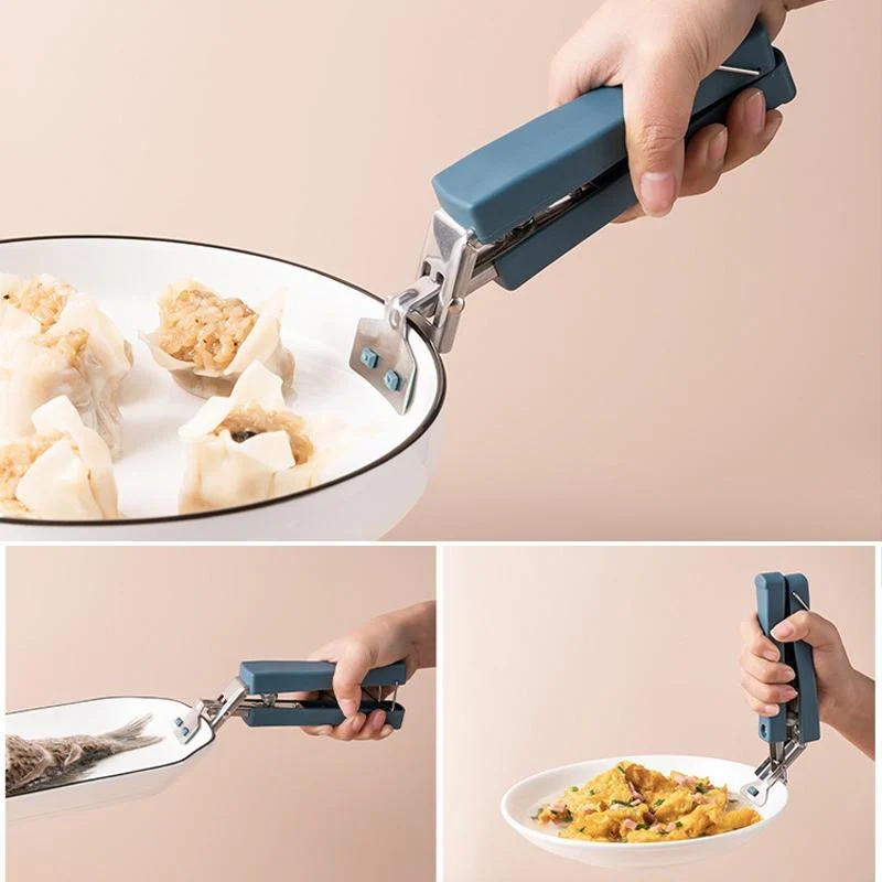 Kitchen Anti-Scalding Set, Hot Plate Gripper & Stainless Steel Bowl Clip & Silicone Gloves -  - #tag1#