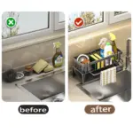 Kitchen Dish Drainer Stainless Steel Kitchen Accessories Organizer tag1