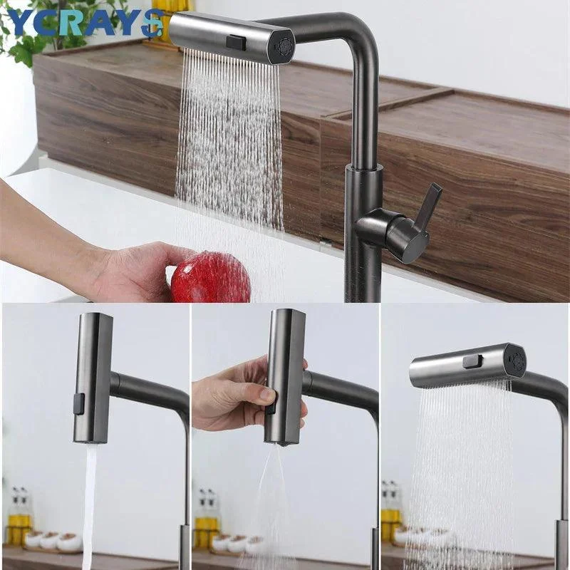 Kitchen Faucet - Waterfall Pull-Out Hand Shower -  - #tag1#
