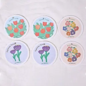Kitchen Flower Print Wood Pulp Cotton Cloth
