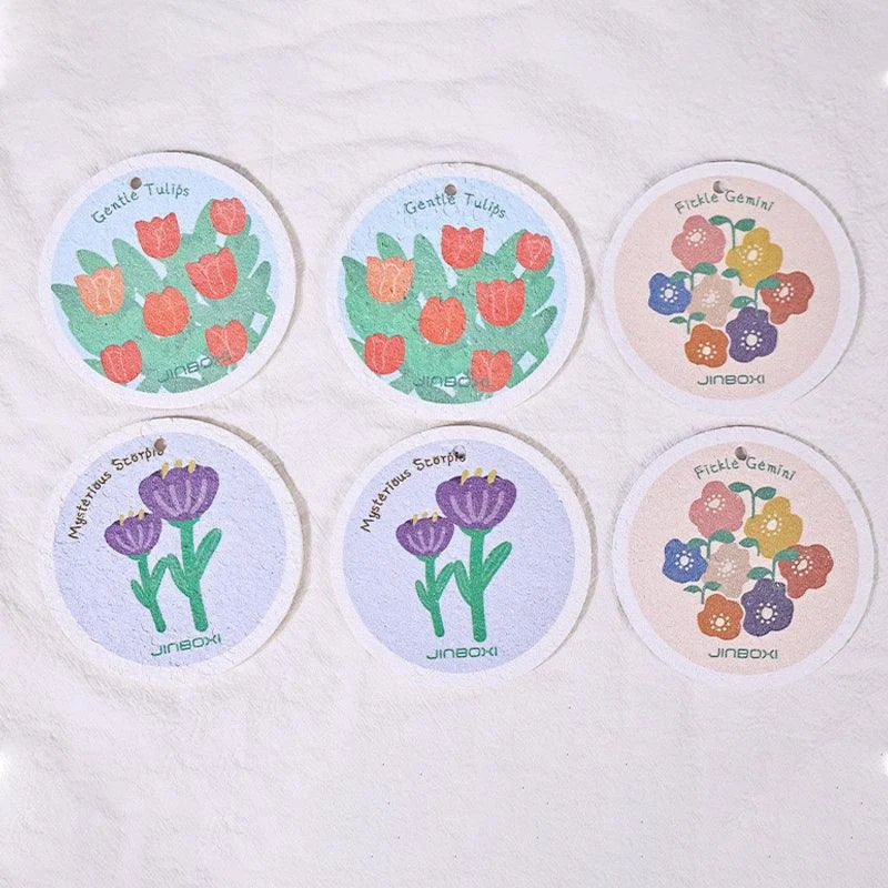 Kitchen Flower Print Wood Pulp Cotton Cloth -  - #tag1#