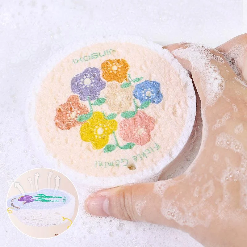 Kitchen Flower Print Wood Pulp Cotton Cloth -  - #tag1#