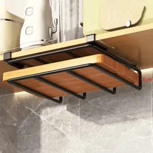 Kitchen Hanging Organizer - Organix - For Under Cabinet - Paper Towel & Cutting Board Holder