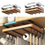 Kitchen Hanging Organizer Organix For Under Cabinet Paper Towel Cutting Board Holder tag1