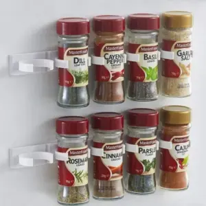 Kitchen Rack - Self Adhesive Rack - Holds Spice Bottles - Easy Kitchen Storage