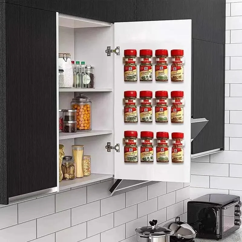 Kitchen Rack - Self Adhesive Rack - Holds Spice Bottles - Easy Kitchen Storage -  - #tag1#