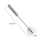 Kitchen Semi automatic Egg Beater Stainless Steel Easy Whisk tag1