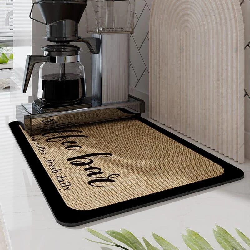 Kitchen Super Absorbent Draining Mat, Quick Dry Dish Coffee Mat -  - #tag1#