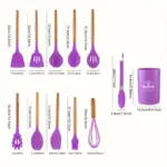 Kitchen Tool Set Silicone Non stick Heat Resistant tag1