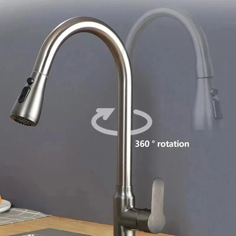 Kitchen faucet with pull-out spout - Brushed Nickel -  - #tag1#