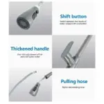 Kitchen faucet with pull out spout Brushed Nickel tag1