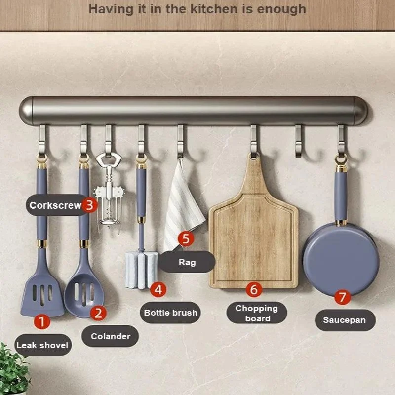 Kitchen hook rack - AluHook stainless steel -  - #tag1#