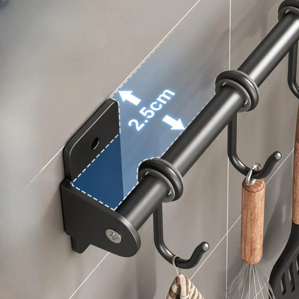 Kitchen hook rack - Steely - Wall storage - lids and cookware storage -  - #tag1#