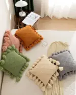 Knit Tassel Pillow Cover tag1
