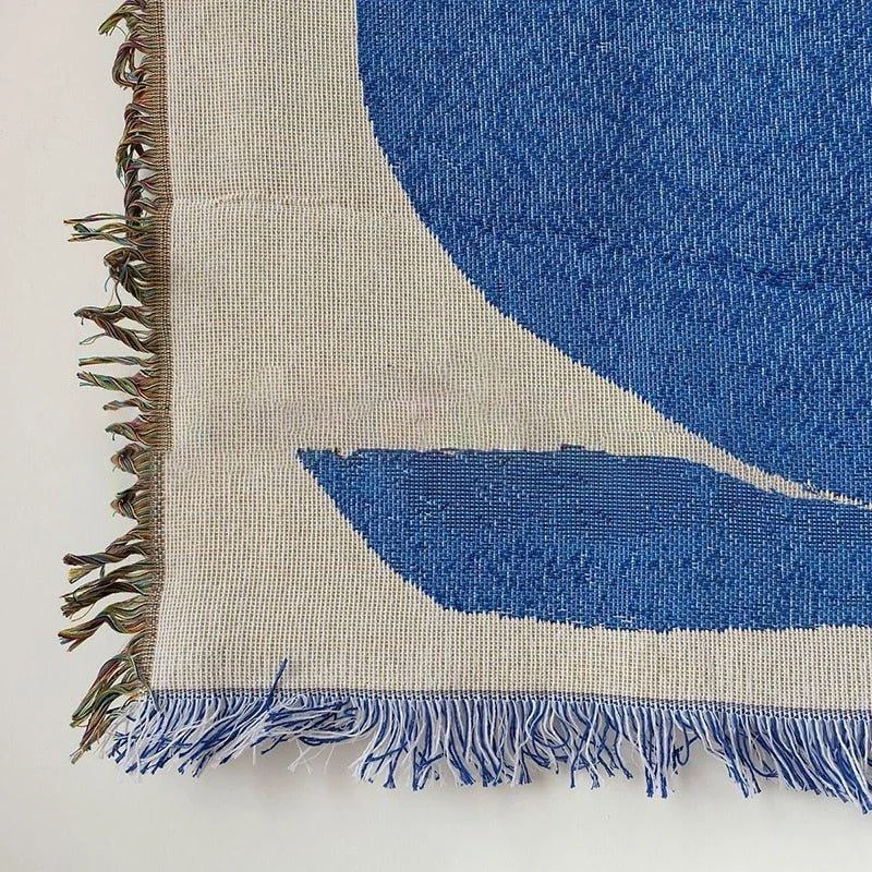 Knitted Jacquard Throw Blanket -  - #tag1#