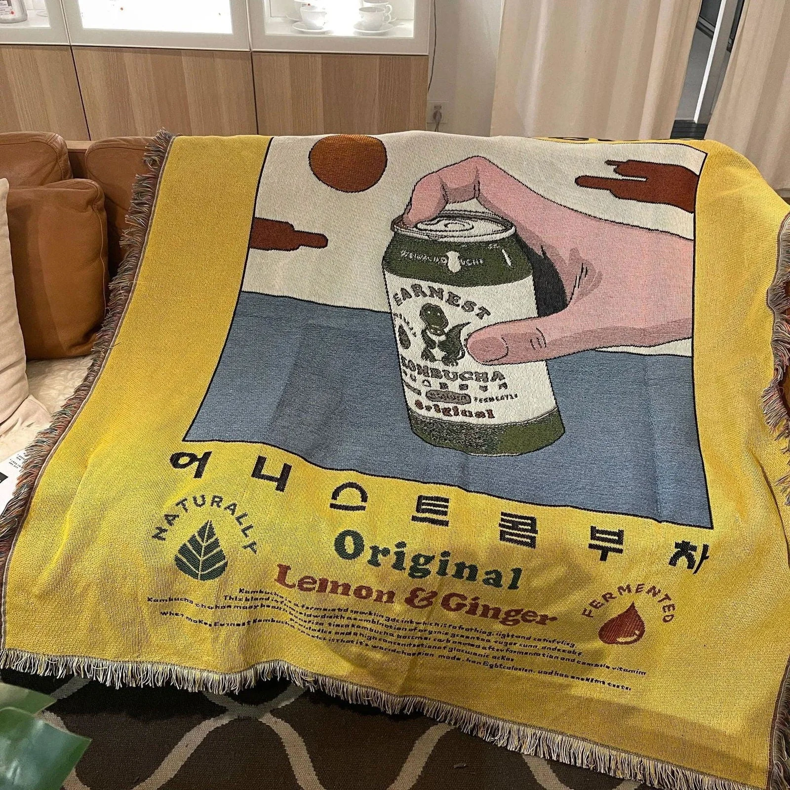 Kombucha Art Throw Blanket -