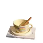 Korean Style Ceramic Cloud Coffee Mug And Saucer Set tag1