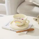 Korean Style Ceramic Cloud Coffee Mug And Saucer Set tag1