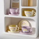 Korean Style Ceramic Cloud Coffee Mug And Saucer Set tag1