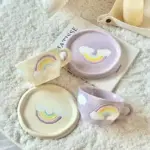 Korean Style Ceramic Cloud Coffee Mug And Saucer Set tag1