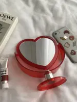 Korean Style Heart Shaped Double Sided Cosmetic Mirror tag1