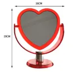 Korean Style Heart Shaped Double Sided Cosmetic Mirror tag1