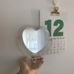 Korean Style Heart Shaped Double Sided Cosmetic Mirror tag1
