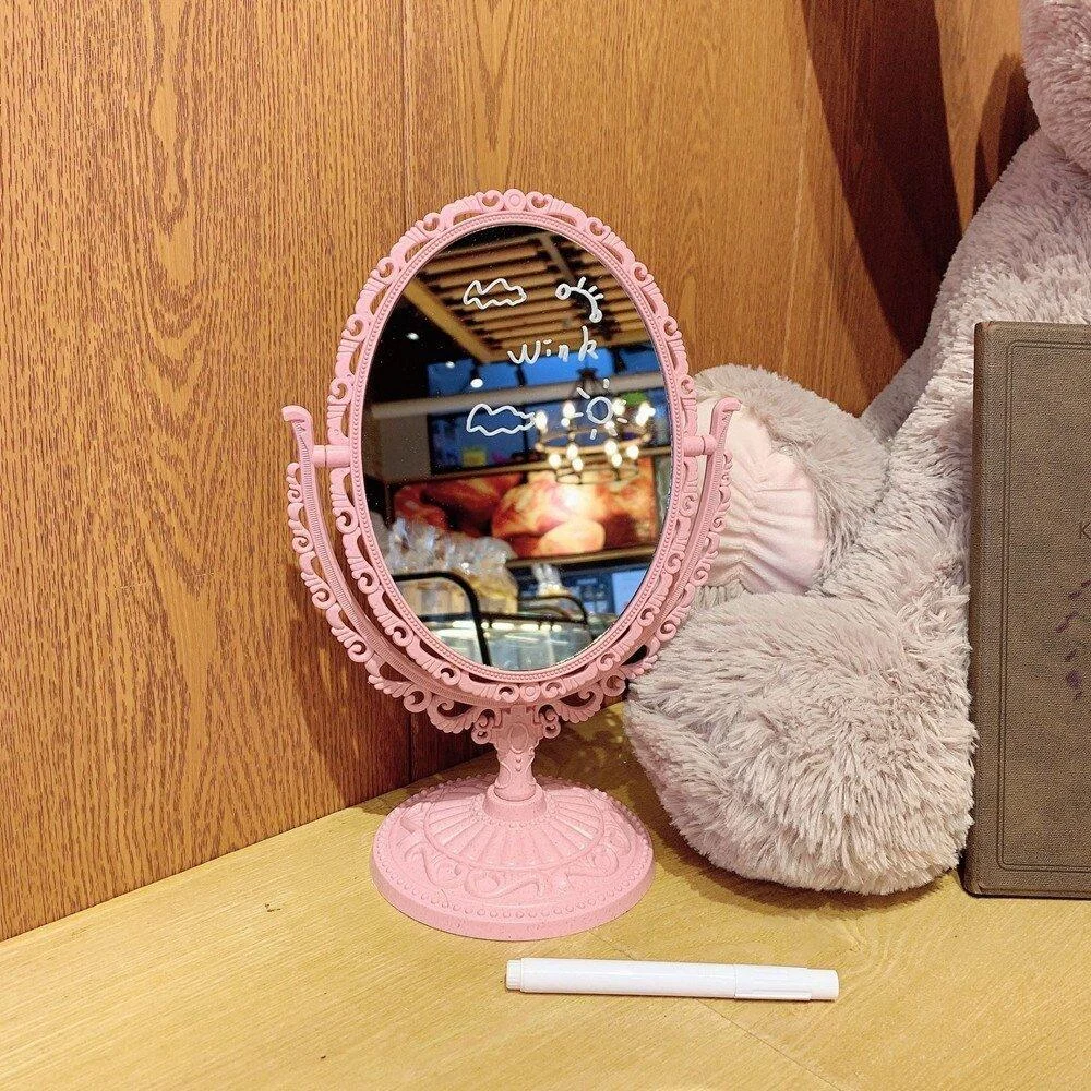 Korean Style Heart Shaped Double Sided Cosmetic Mirror -  - #tag1#