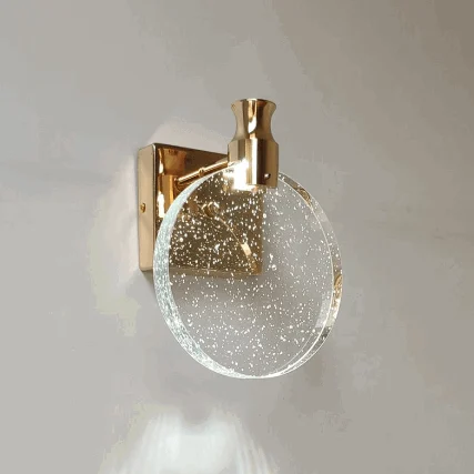 Kristy Modern LED Wall Lamp Gold Bedroom/Dining Room Crystal -  - #tag1#