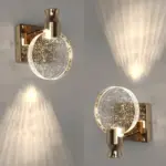 Kristy Modern LED Wall Lamp Gold Bedroom Dining Room Crystal tag1