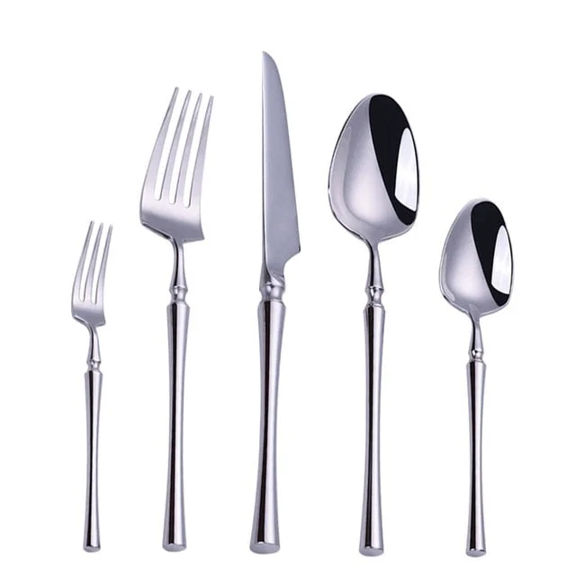 Kubac Hommi 24pcs 30pcs Shiny Dinnerware Set 18 10 Stainless Steel Mirror Silver Cutlery Set Gold.jpg 640x640 46ea6dd1 Ddc6 408b Bf64 F773af66d4df