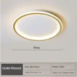 LED Ceiling Chandelier Nordic Simple Round Ceiling Lights Living Dining Room Bedroom Corridor Home Indoor Nordic