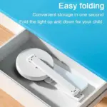 LED Clock Table Lamp USB Chargeable Dimmable Desk Lamp Plug in LED Light Foldable Eye Protection 01e3736a 9e2d 4d92 8732 31fcf8e09ac1