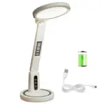 LED Clock Table Lamp USB Chargeable Dimmable Desk Lamp Plug in LED Light Foldable Eye Protection 5a749671 ec09 49b4 8d60 b83590386894